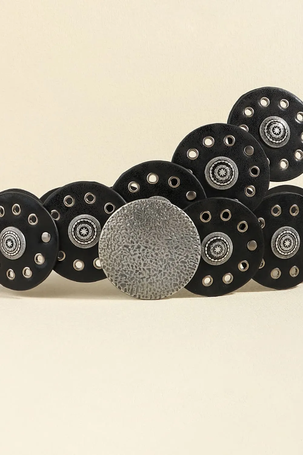 Round Shape PU Leather Belt, image 6