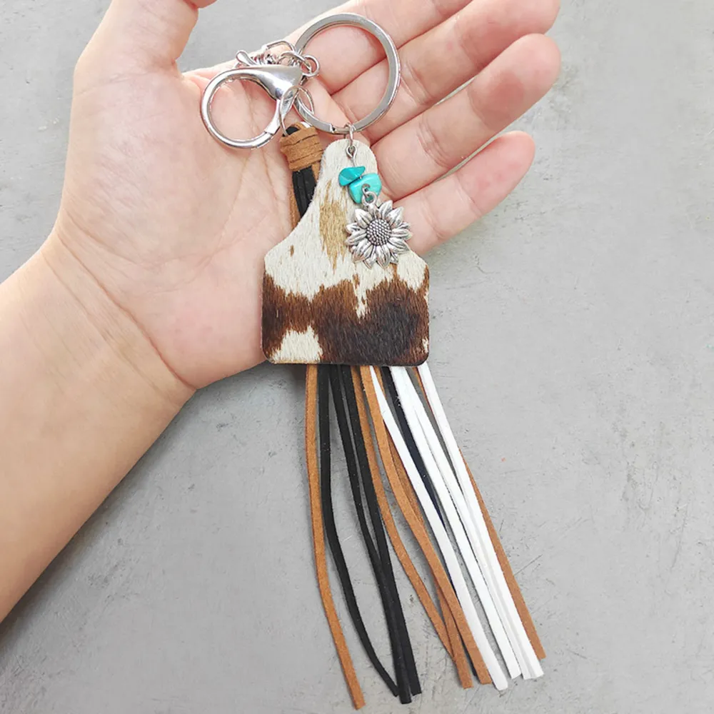 Turquoise Fringe Detail Key Chain, image 10