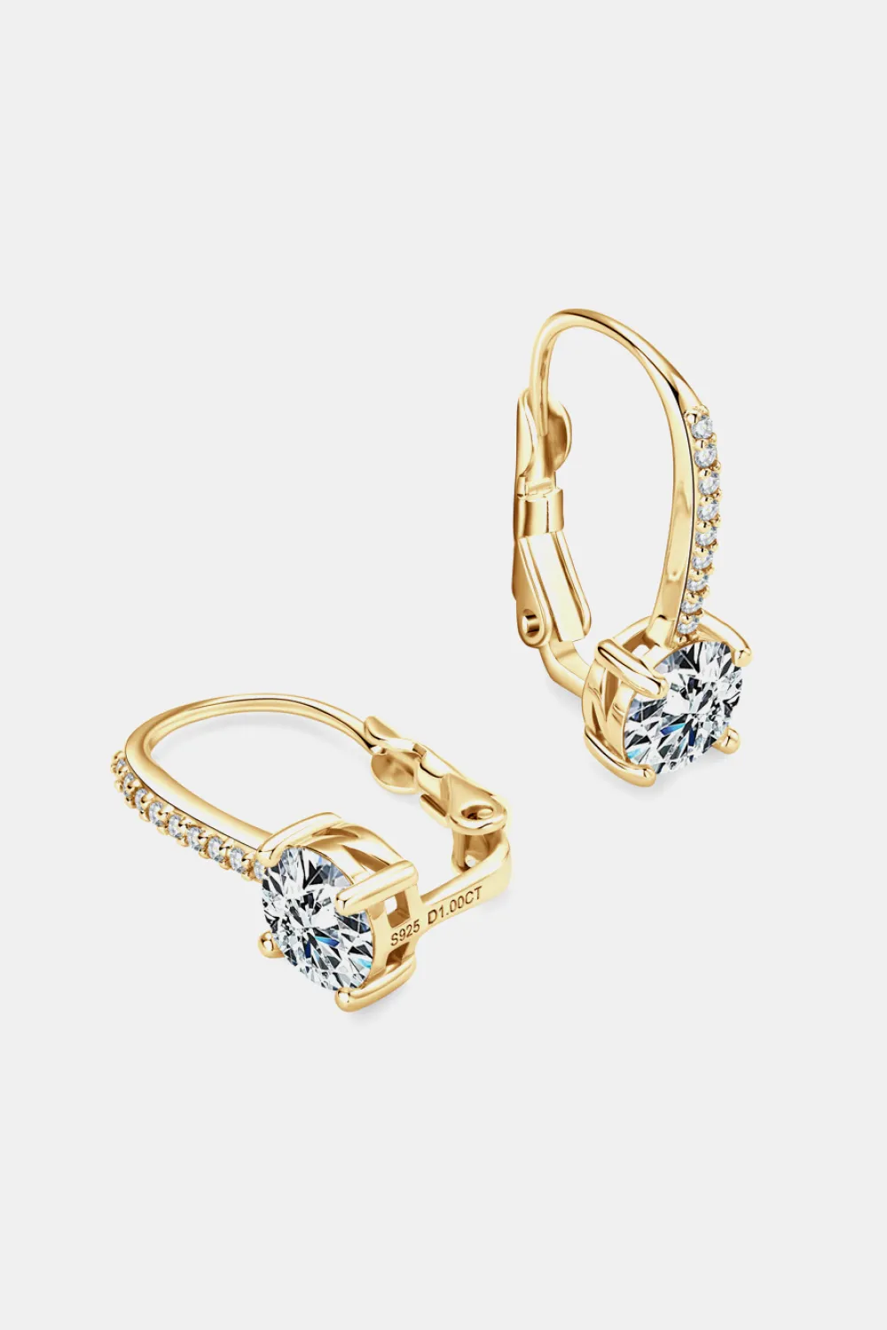 2 Carat Moissanite 925 Sterling Silver Earrings, image 7