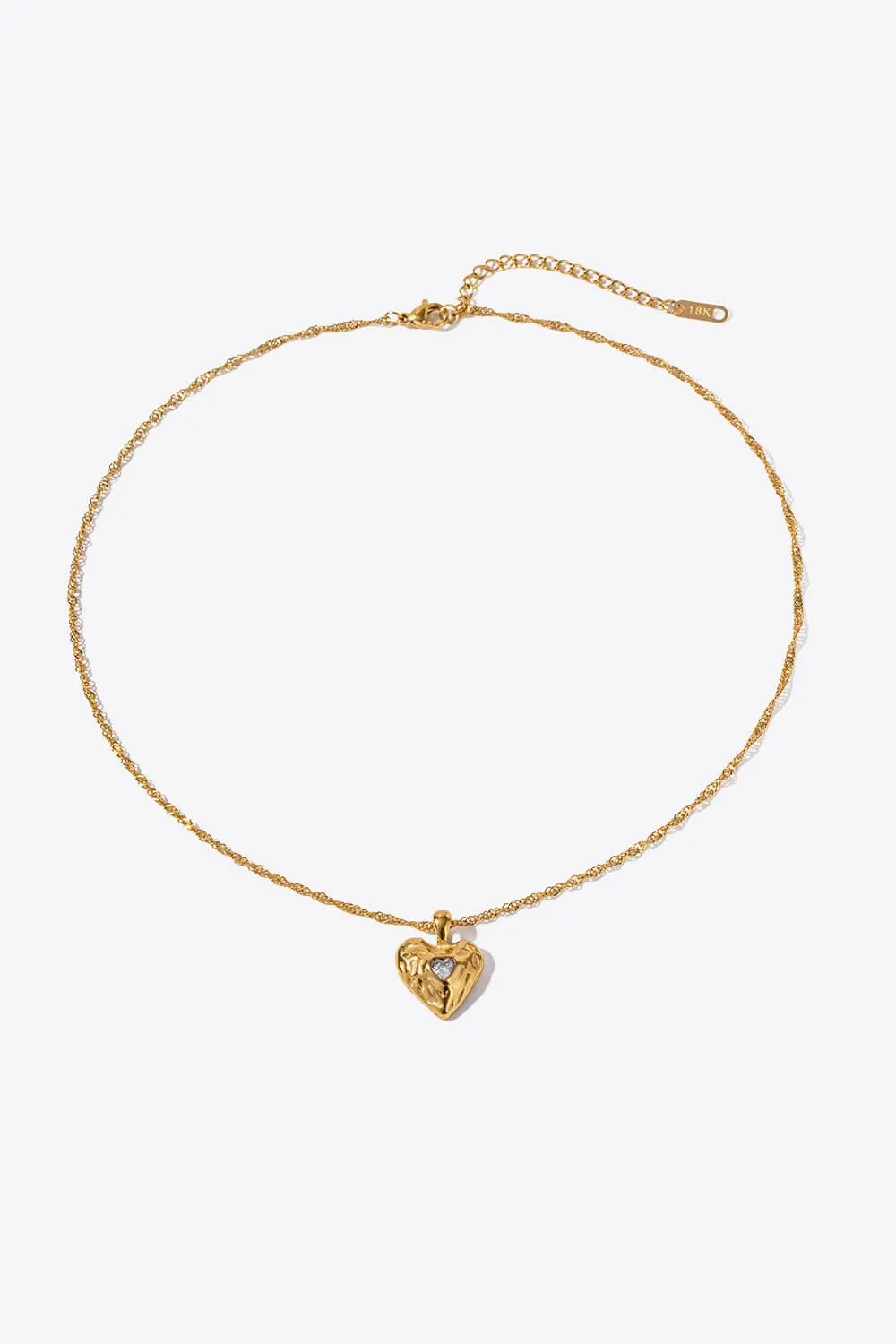 Heart Pendant Stainless Steel Necklace, image 5