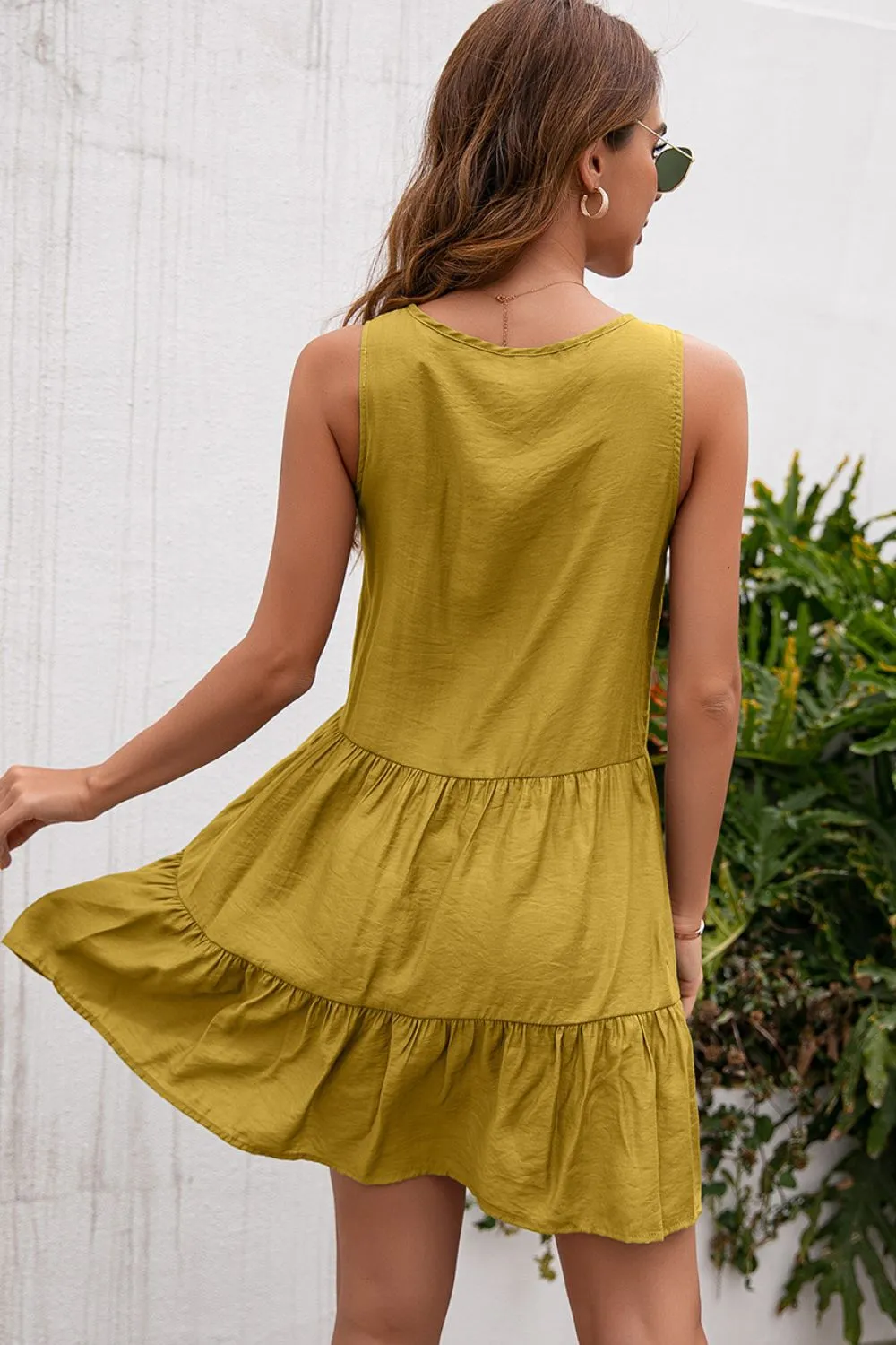 Tassel Tie Lace Trim Sleeveless Dress, image 10