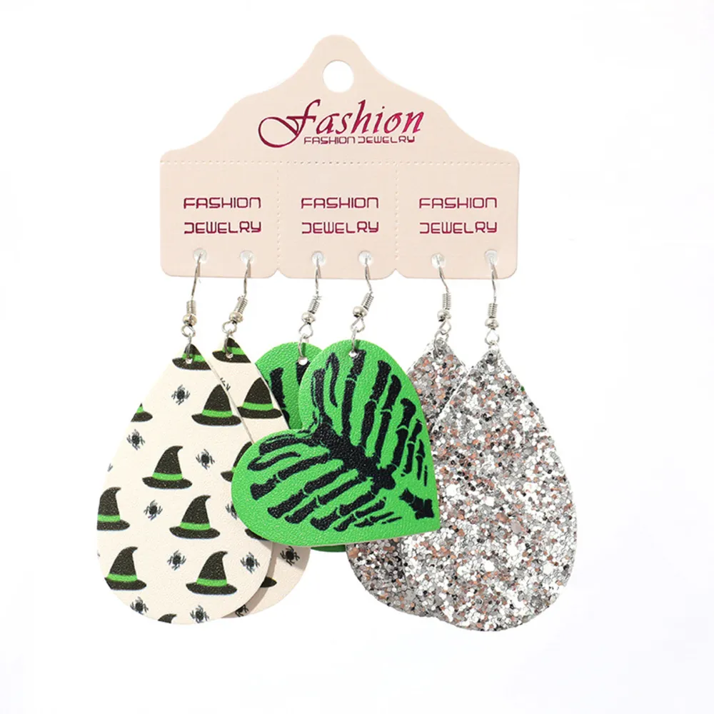 Teardrop Shape Halloween Theme Dangle Earrings, image 6