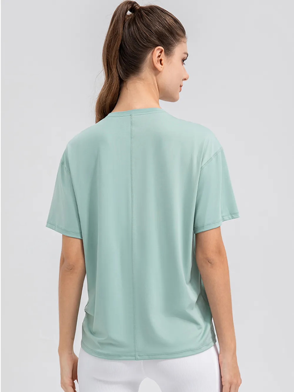 Round Neck Short Sleeve Active Top, image 7
