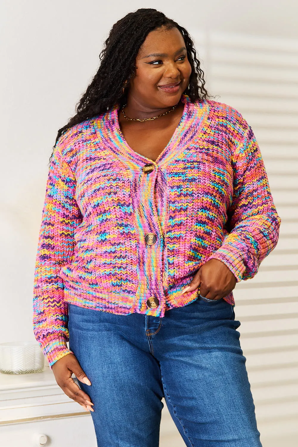V-Neck Long Sleeve Cardigan, image 12