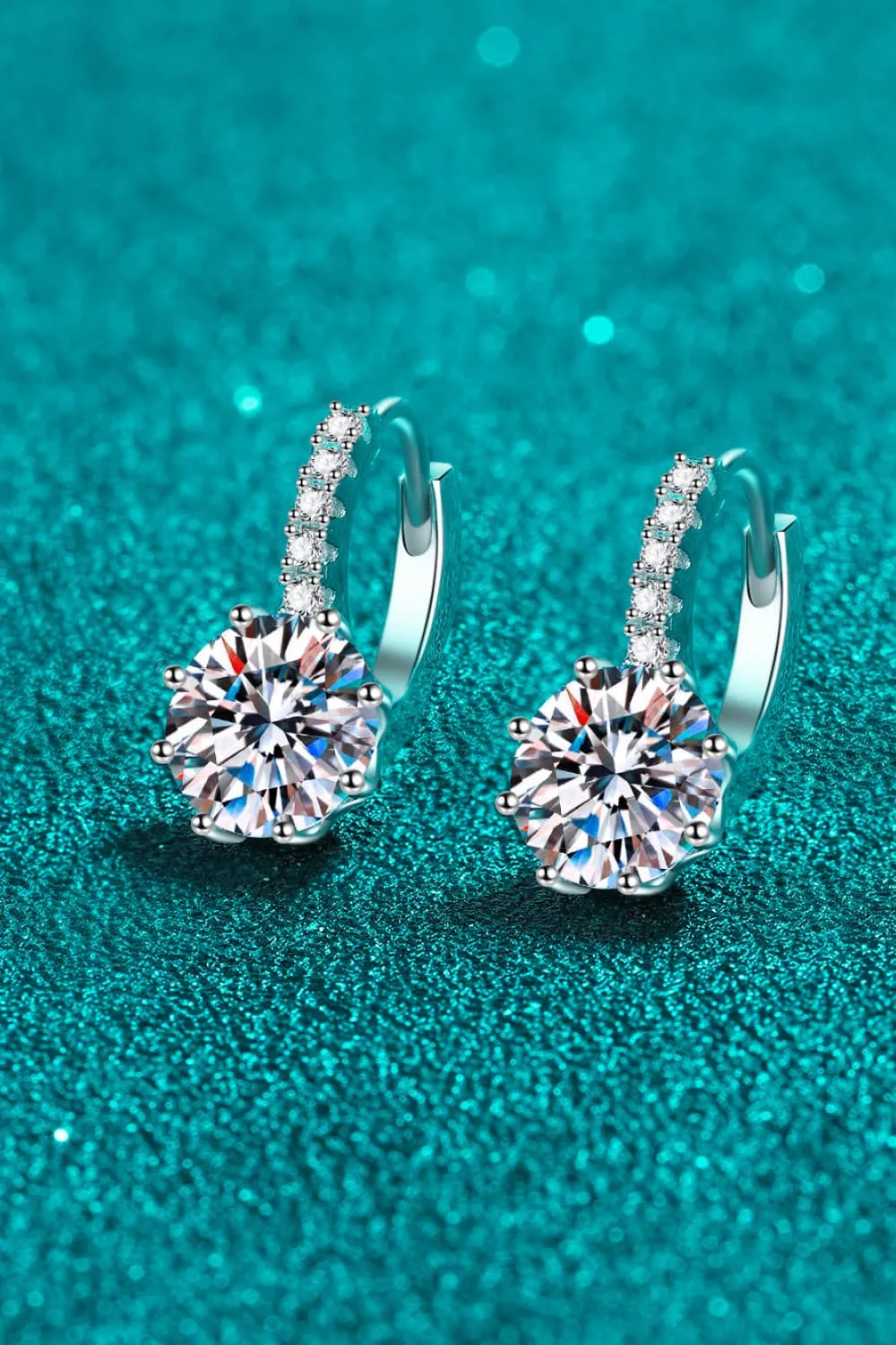 4 Carat Moissanite 925 Sterling Silver Earrings, image 5
