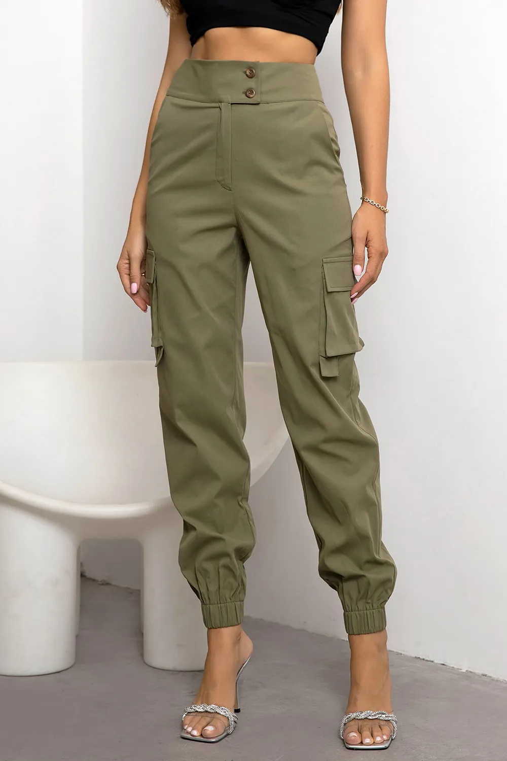 High Waist Cargo Pants, image 11