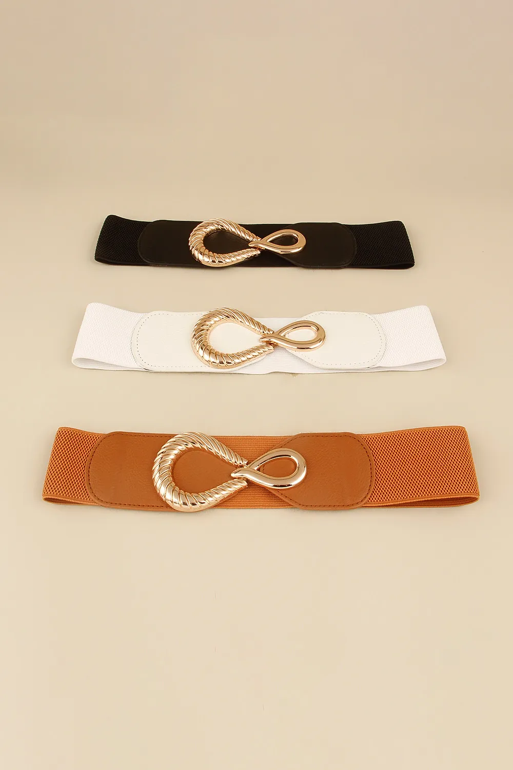 Ribbed Alloy Buckle Elastic Belt, image 19
