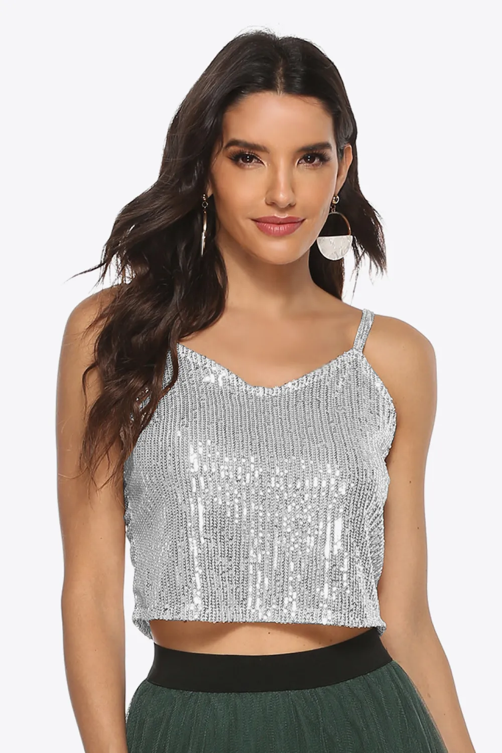 Sequin Cropped Cami, image 7