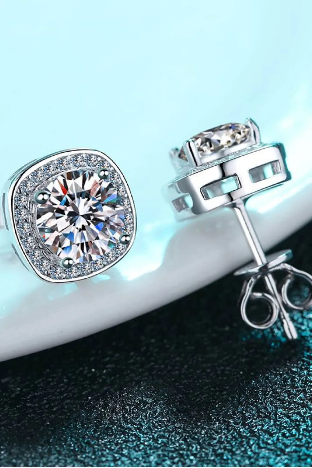 Let Me Love You 1 Carat Moissanite Stud Earrings, image 5