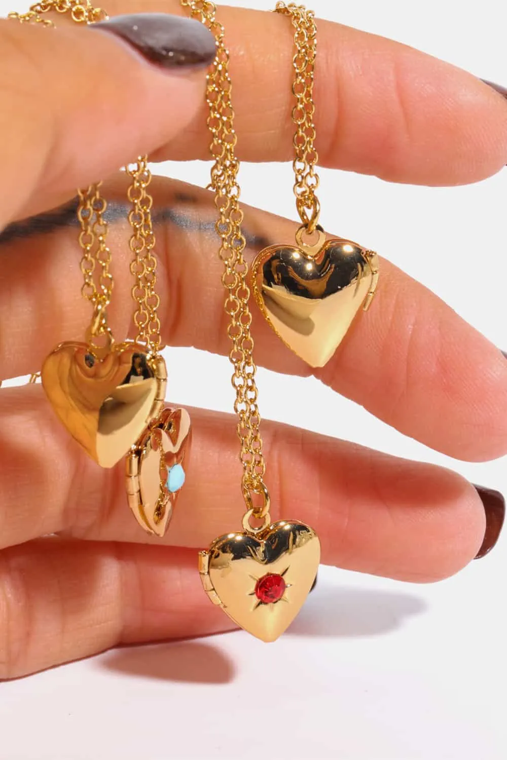 Zircon Heart Shape 14K Gold-Plated Pendant Necklace, image 6