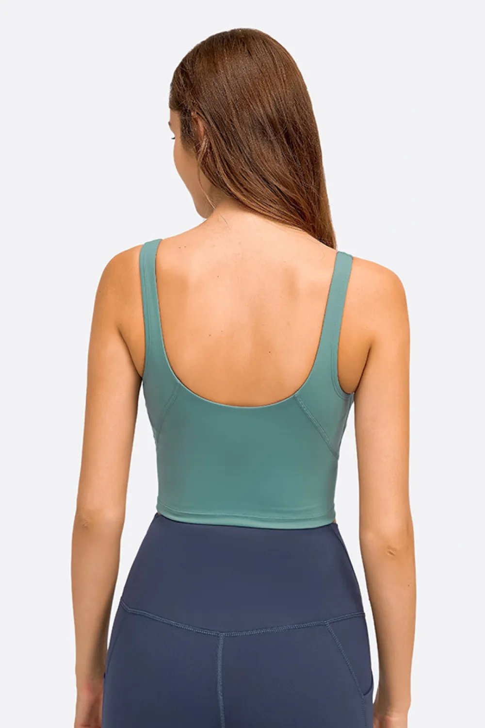 Deep V-Neck Crop Sports Bra, image 31