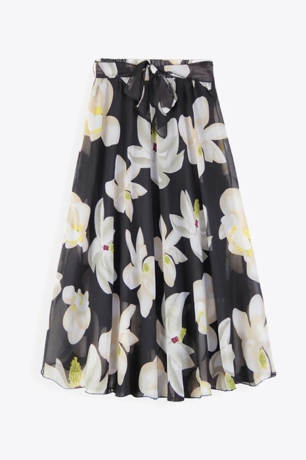 Full Size Floral Tie-Waist Skirt, image 8