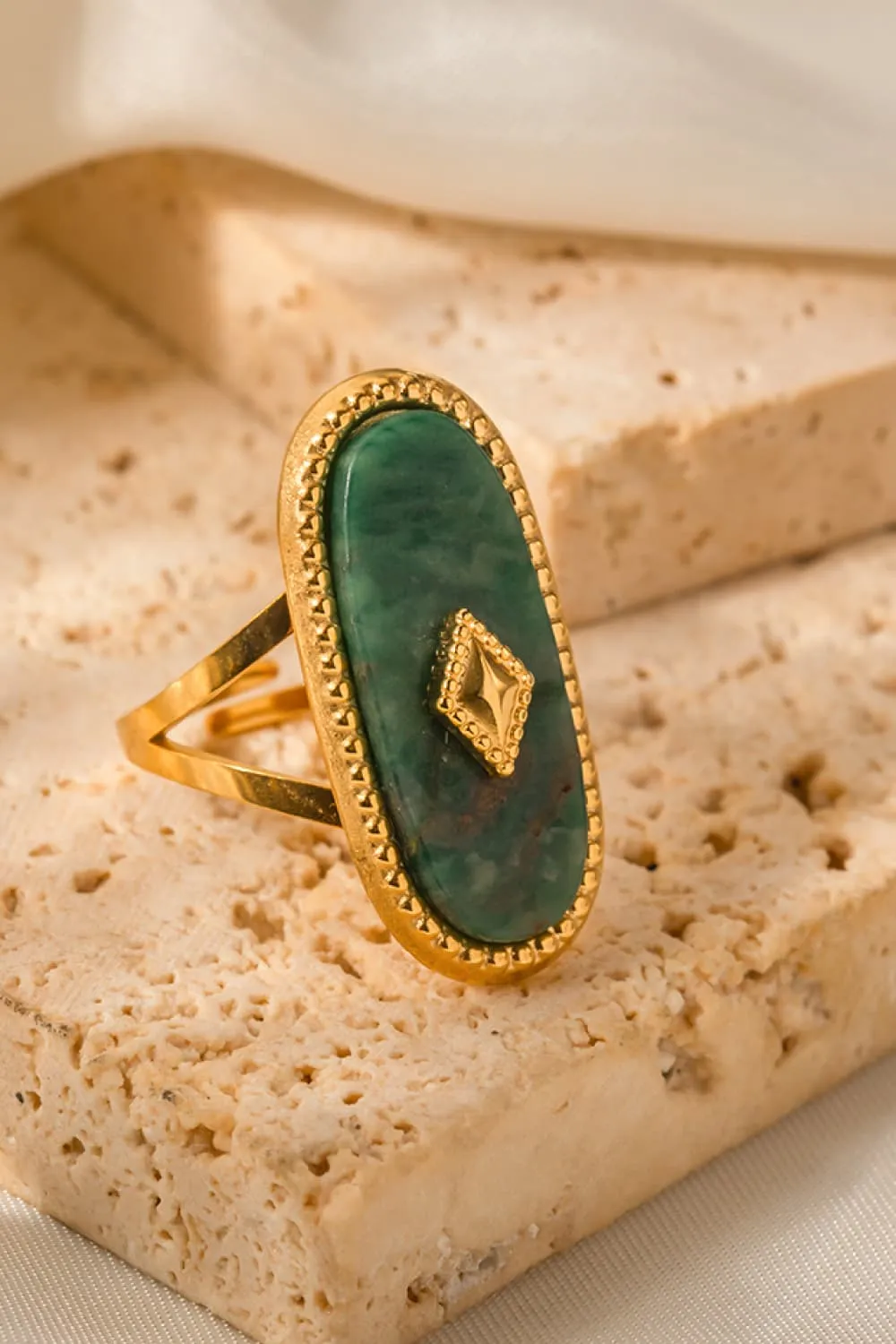 Natural Stone Copper Ring, image 7