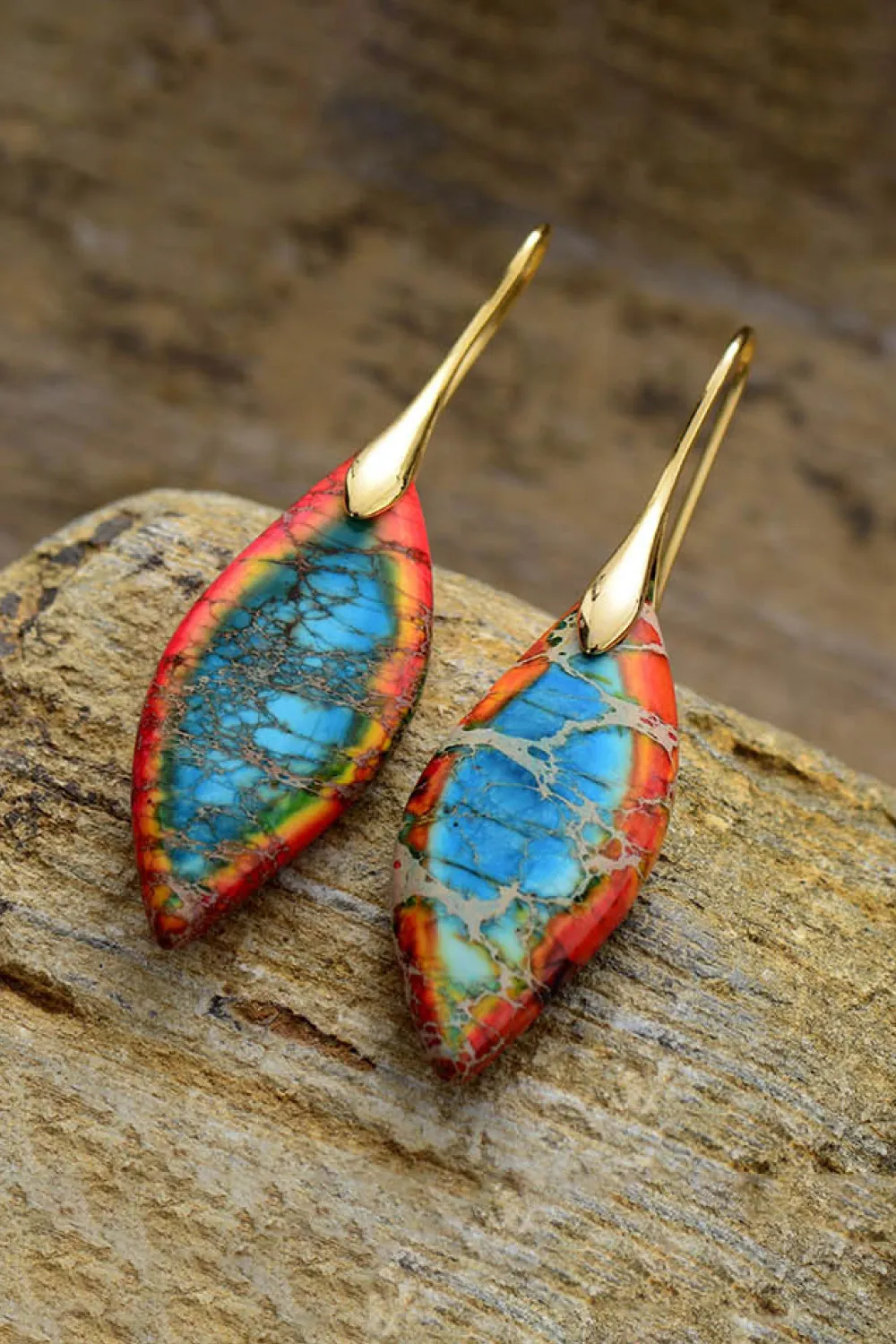 Handmade Natural Stone Dangle Earrings, image 5