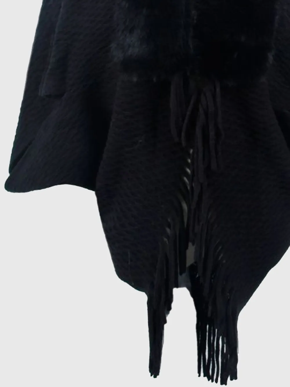 Open Front Fringe Hem Poncho, image 7