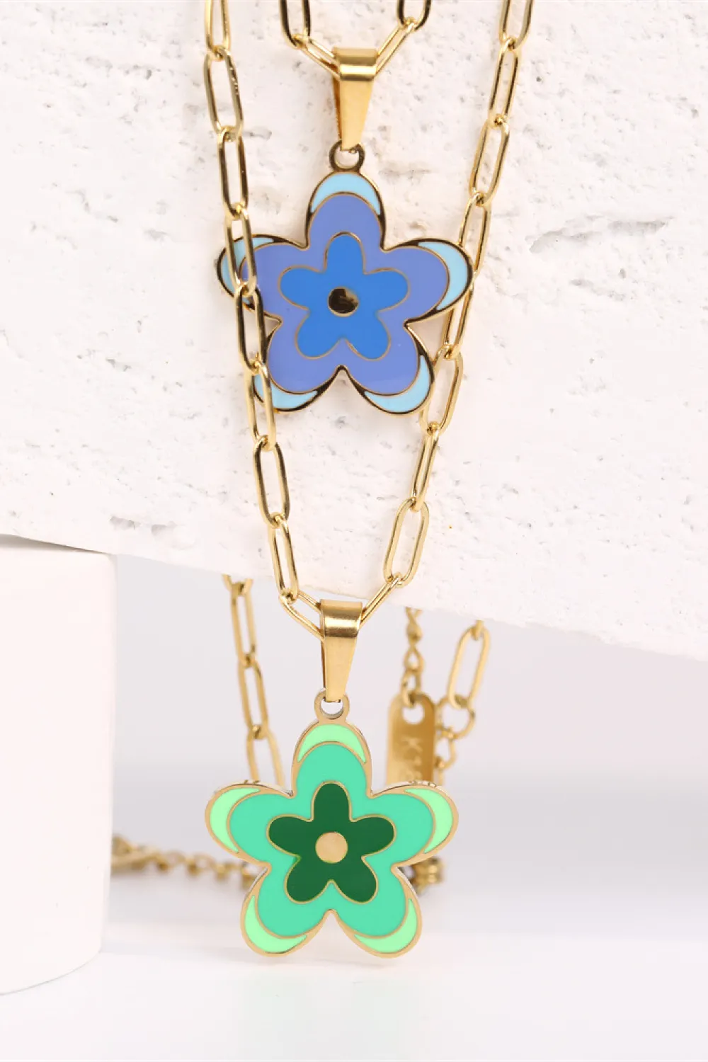 Flower Pendant Stainless Steel Necklace, image 20