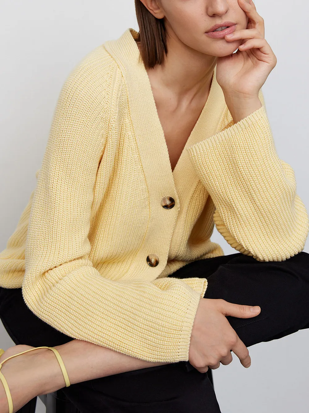 Raglan Sleeve Button Down Cardigan, image 3