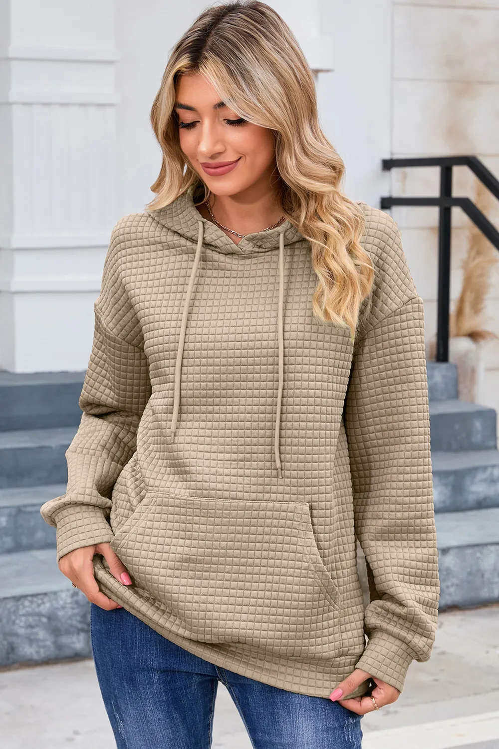 Dropped Shoulder Pocketed Hoodie, image 15