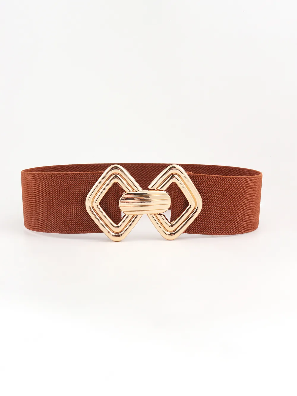 Geometric Buckle Elastic Wide Belt, image 13