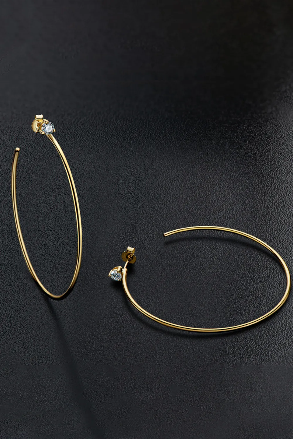 925 Sterling Silver Moissanite Hoop Earrings, image 9