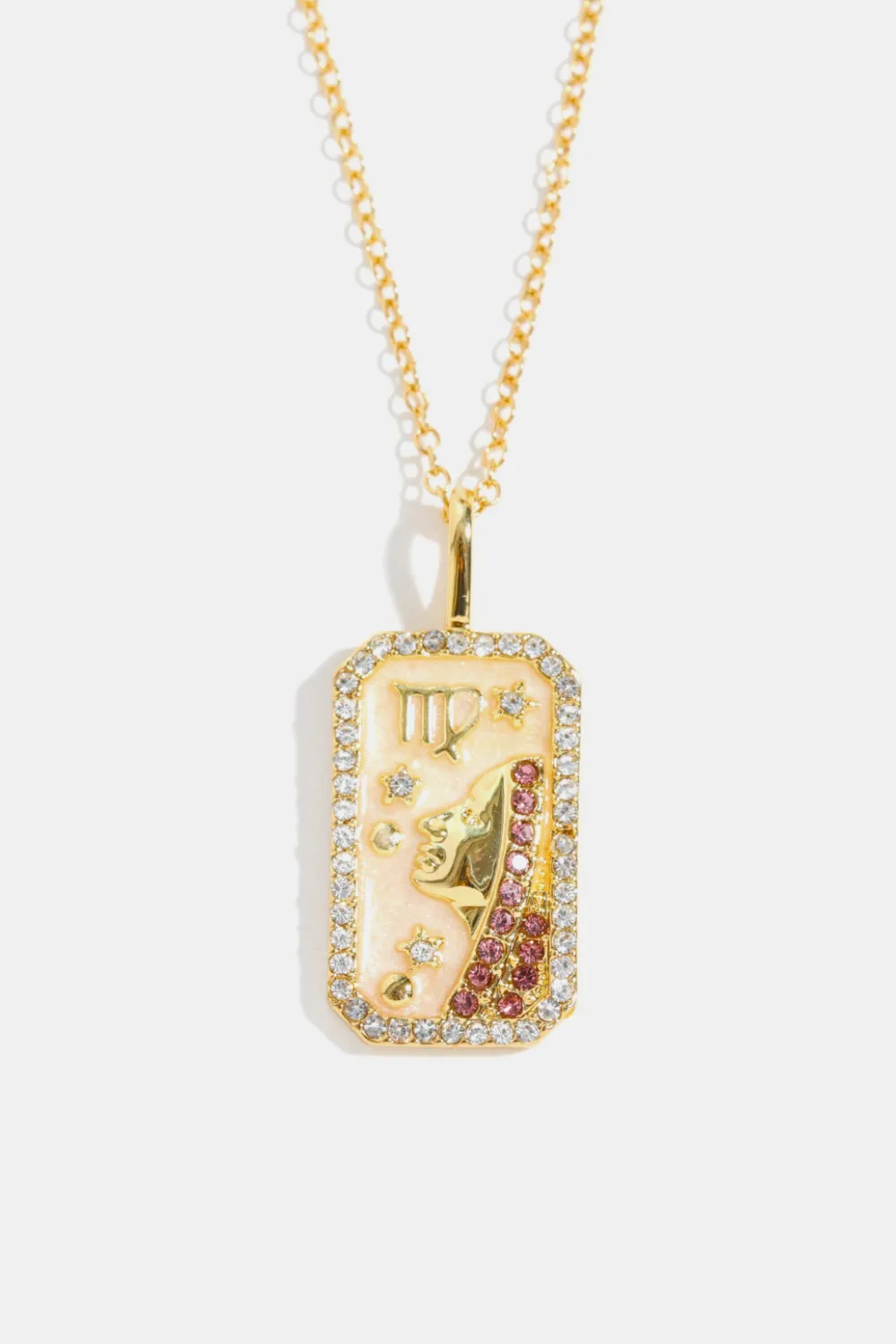 Rhinestone Constellation Pendant Copper Necklace, image 20