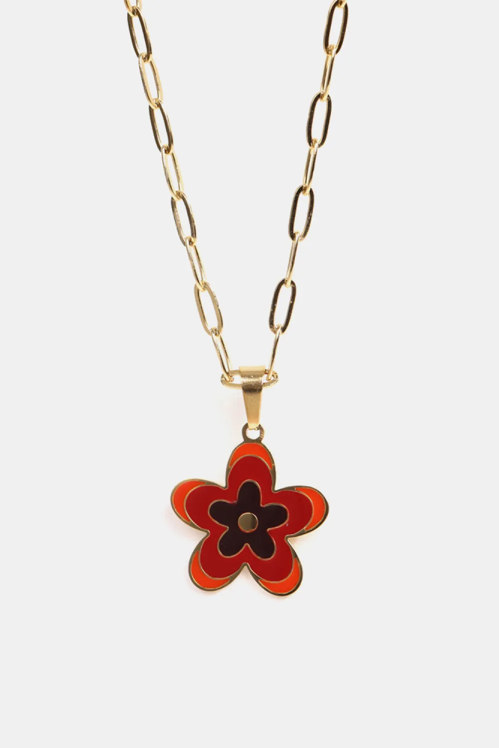 Flower Pendant Stainless Steel Necklace, image 12