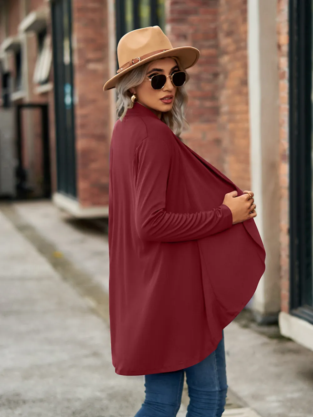 Open Front Long Sleeve Cardigan, image 4
