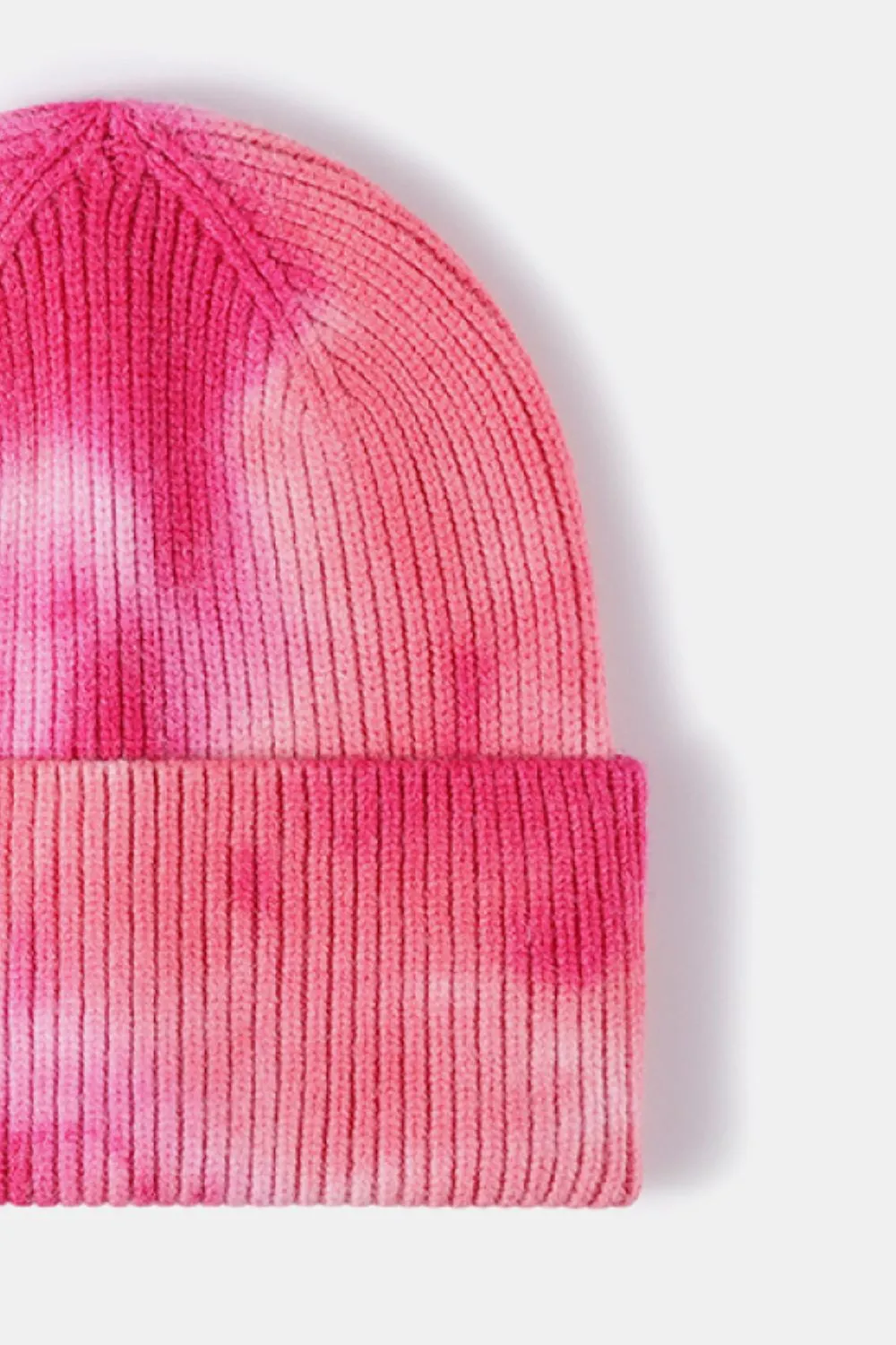 Tie-Dye Cuffed Rib-Knit Beanie Hat, image 13