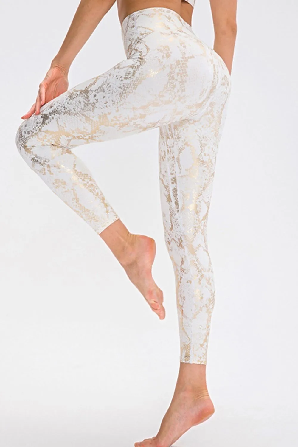 Animal Print Slim Fit Wide Waistband Long Sports Pants, image 11