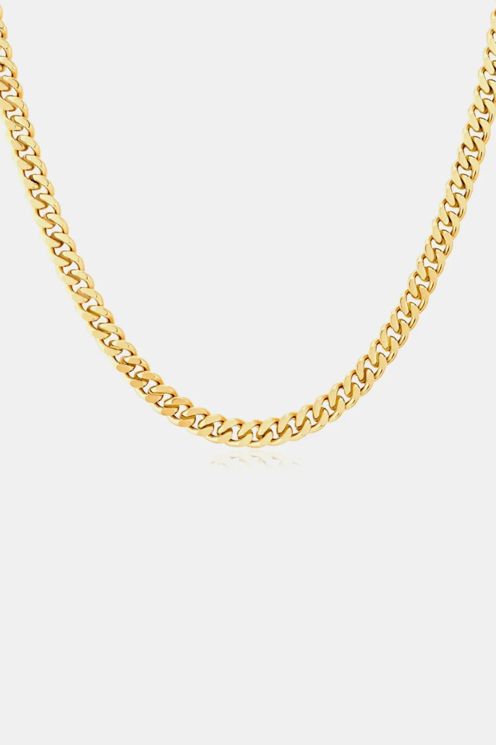 18K Gold Plated Curb Chain Necklace, image 5