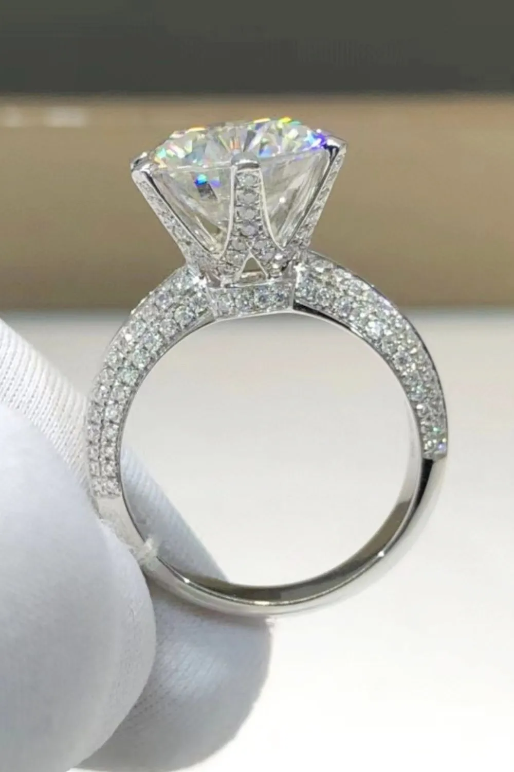 5 Carat Moissanite 6-Prong Ring, image 4