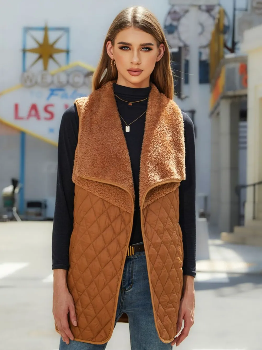 Open Front Collared Vest, image 4