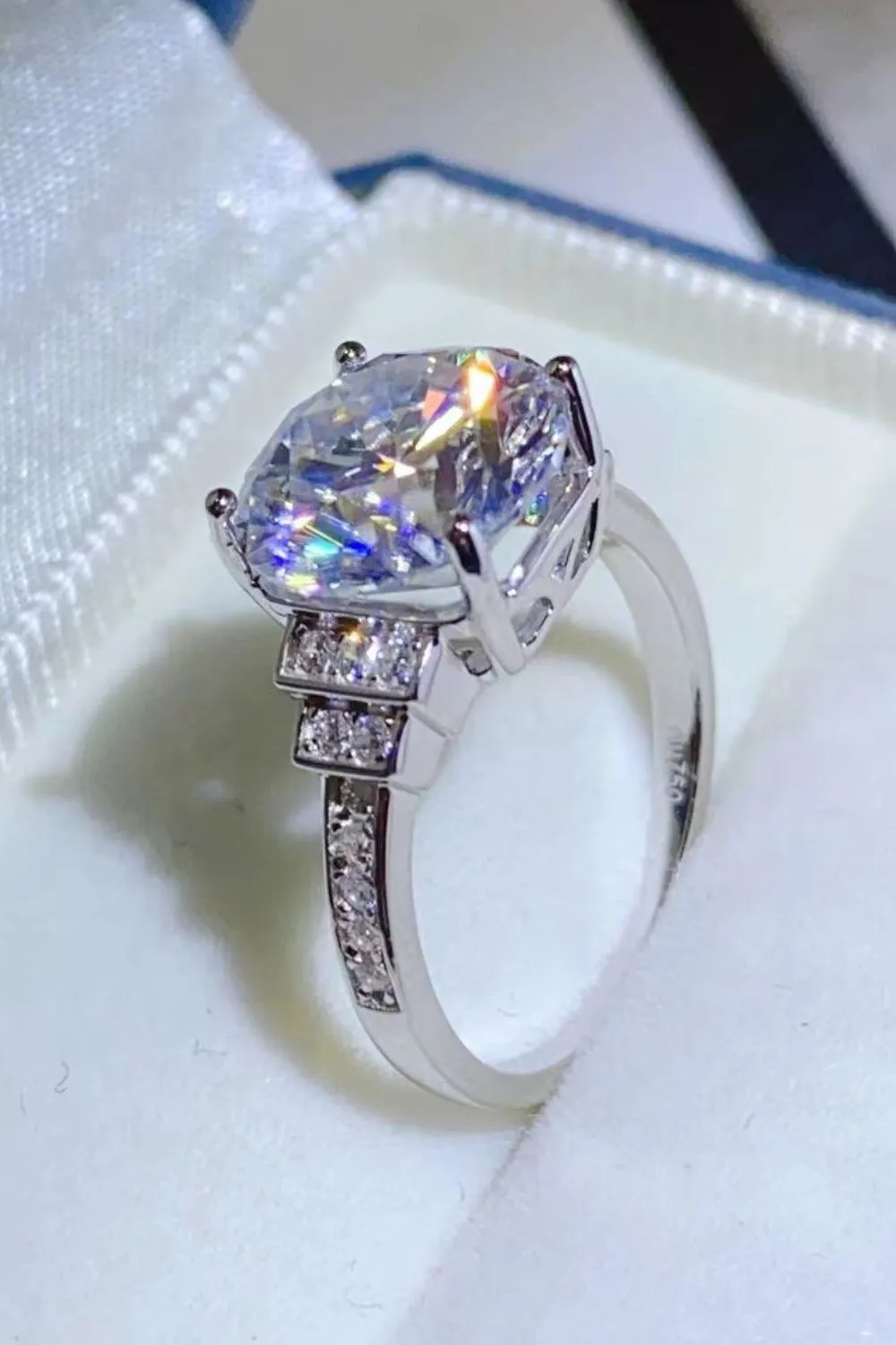 5 Carat Moissanite 925 Sterling Silver Ring, image 3