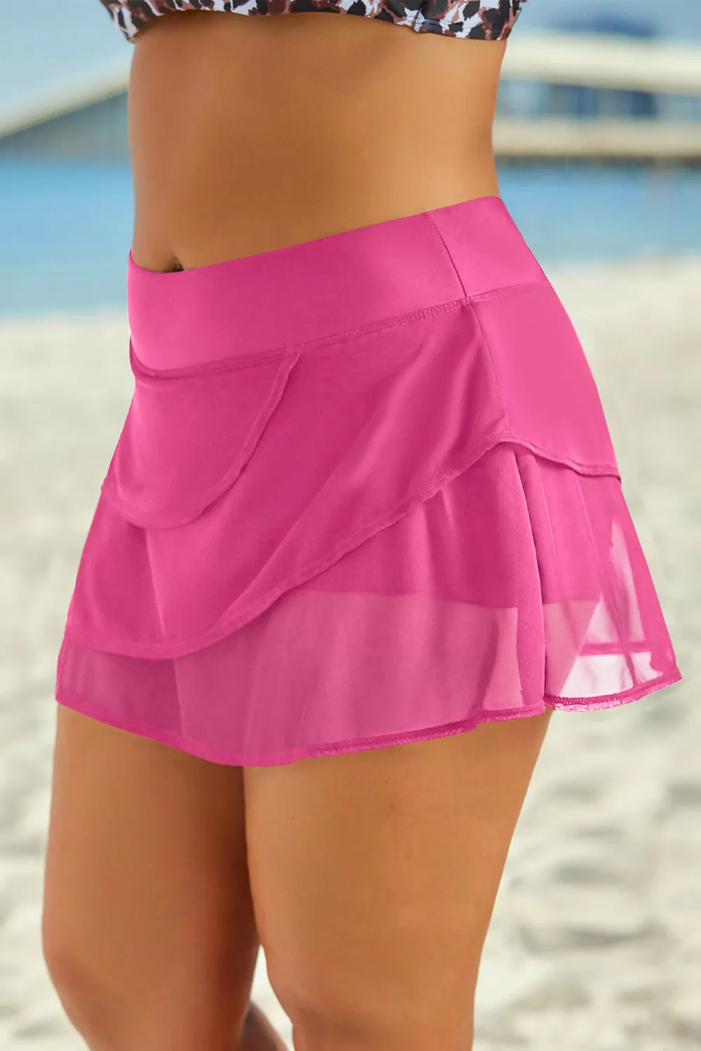 Full Size Layered Swim Skirt, image 8