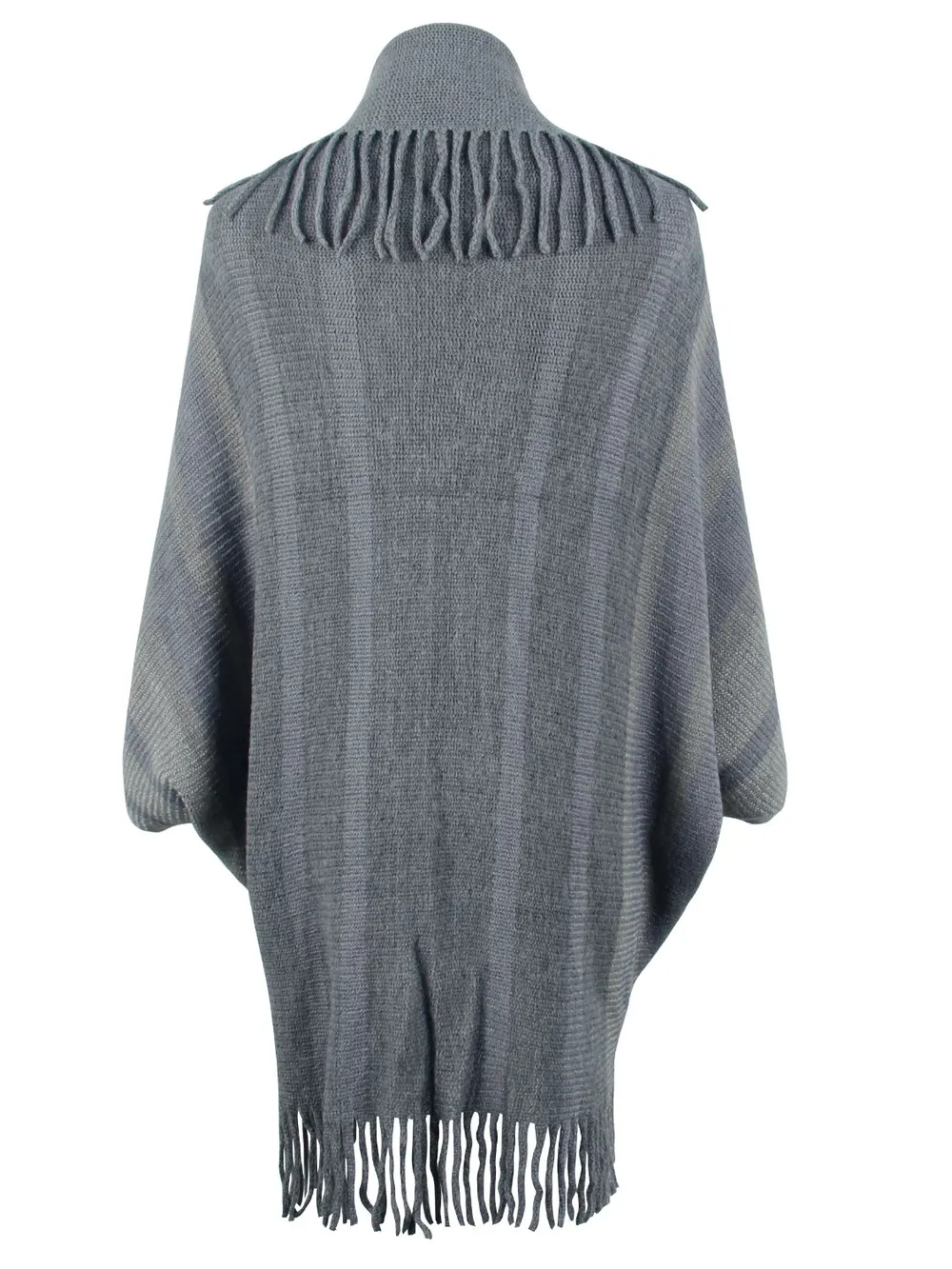 Fringe Detail Open Front Poncho, image 8