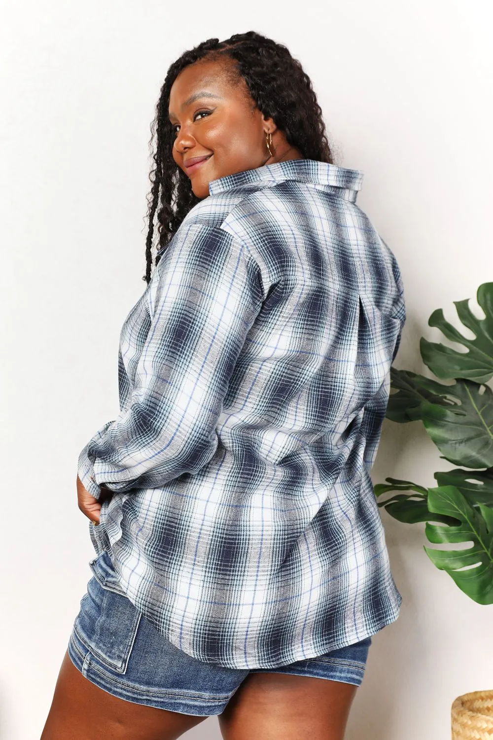 Plaid Dropped Shoulder Shirt, image 28