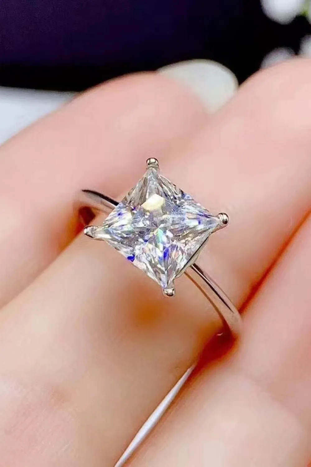 5 Carat Moissanite Solitaire Ring, image 2