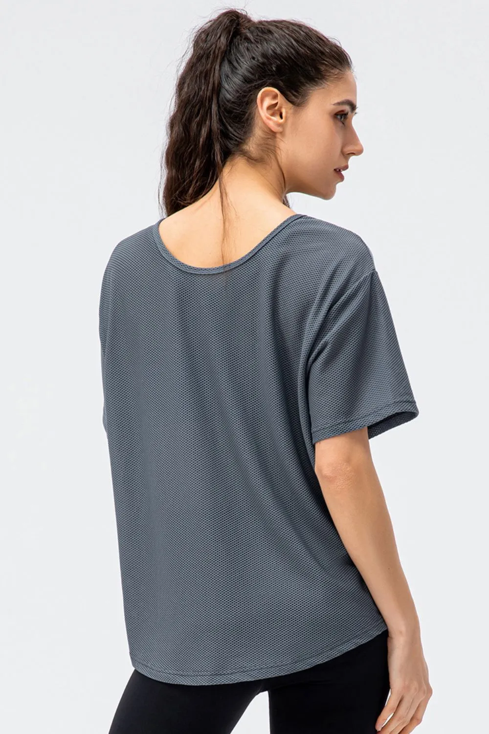 Round Neck Short Sleeve Active Tee, image 3