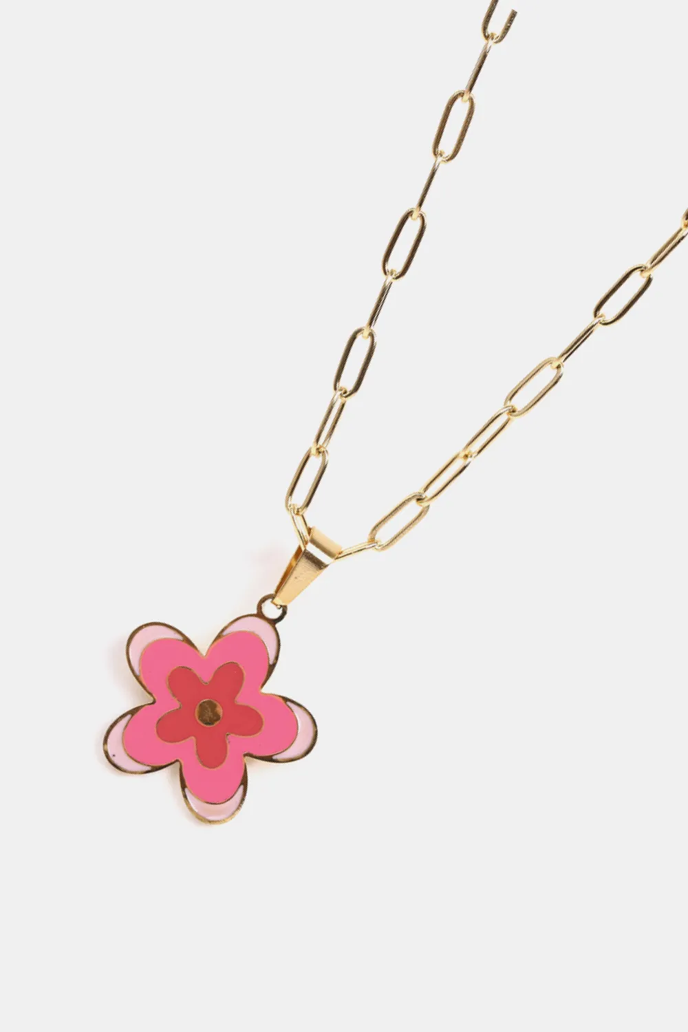 Flower Pendant Stainless Steel Necklace, image 10
