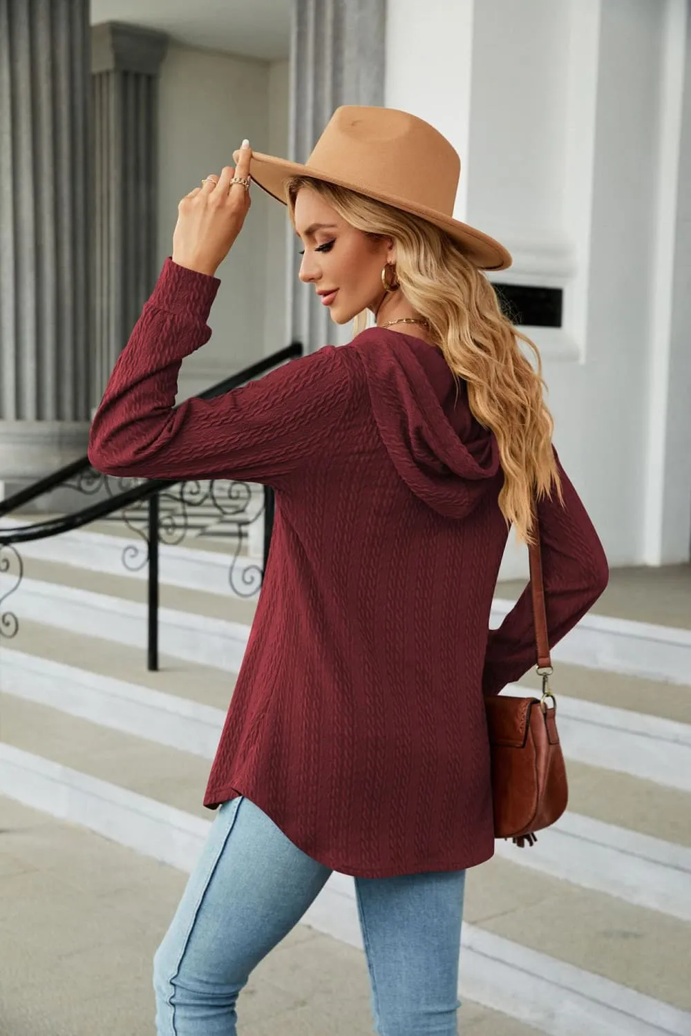 Long Sleeve Hooded Blouse, image 19