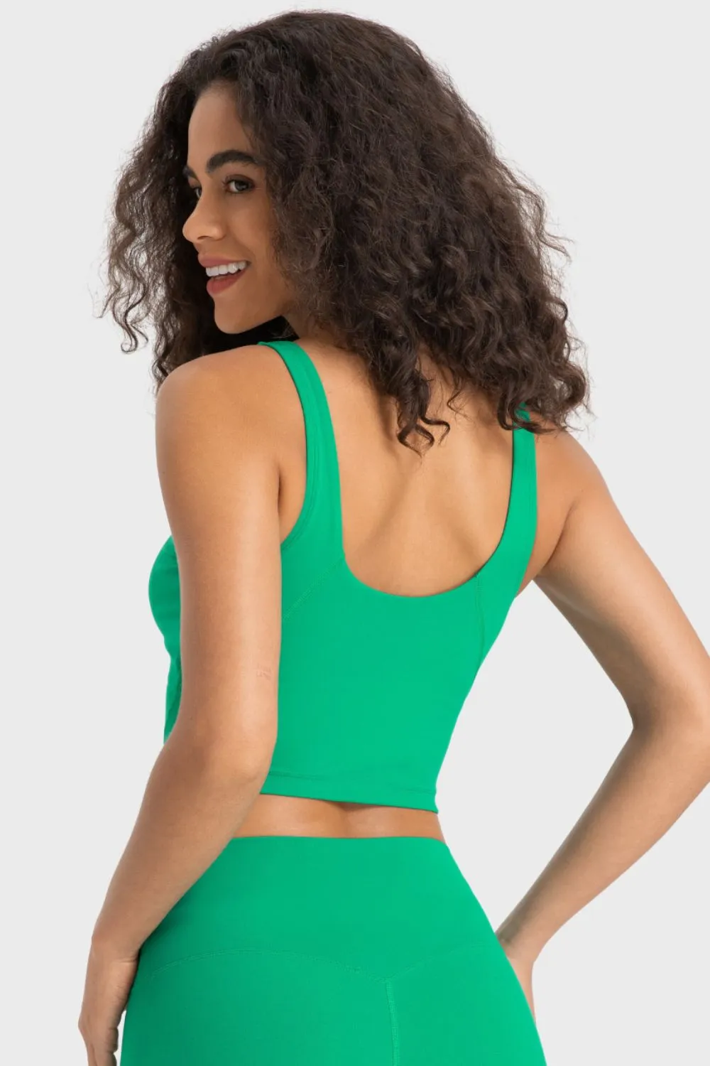 Deep V-Neck Crop Sports Bra, image 33