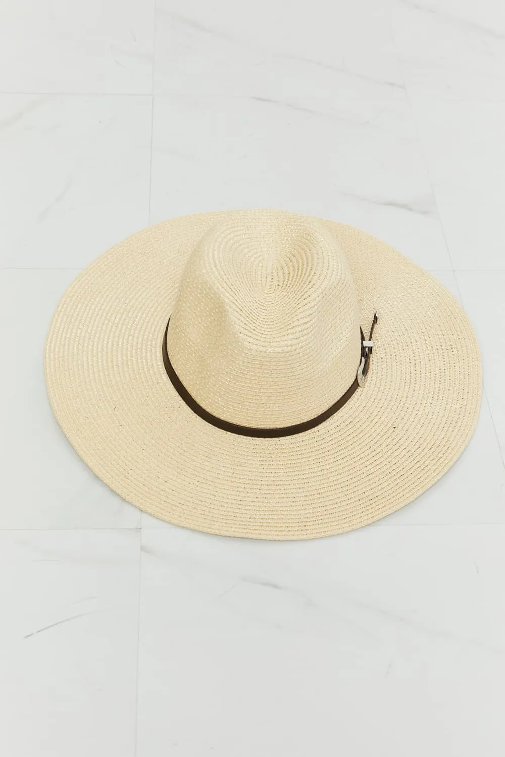 Fame Boho Summer Straw Fedora Hat, image 6