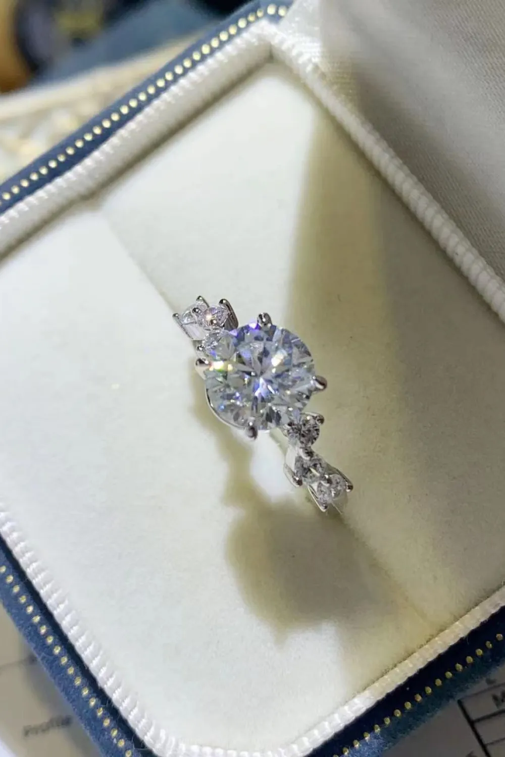 2 Carat Moissanite 925 Sterling Silver Ring, image 6
