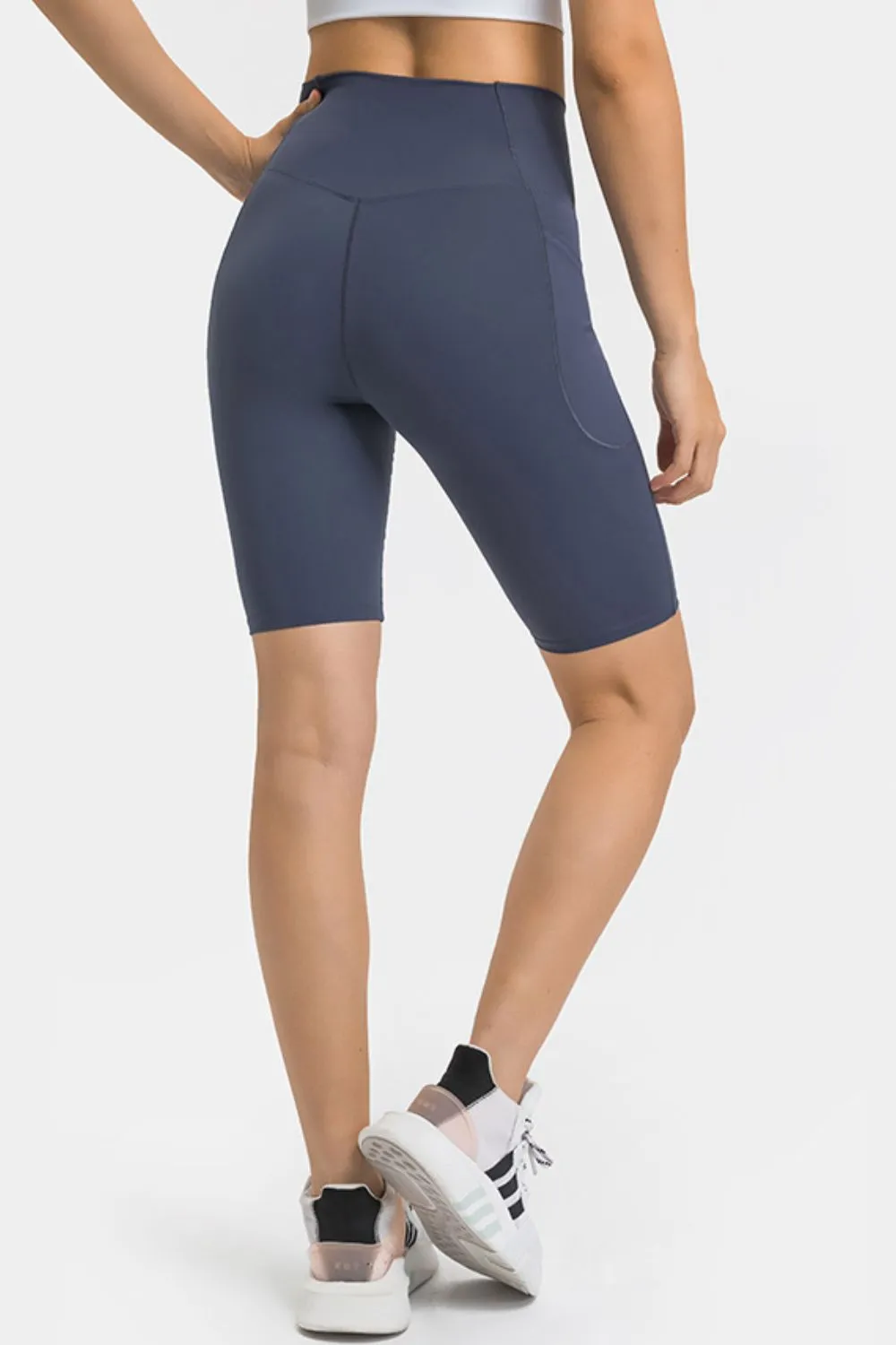 High Waist Biker Shorts with Pockets, image 14