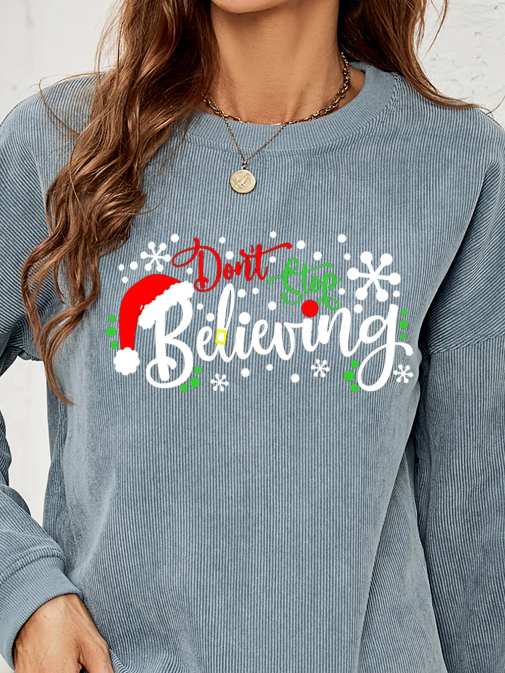 DON'T STOP BELIEVING Graphic Sweatshirt, image 7