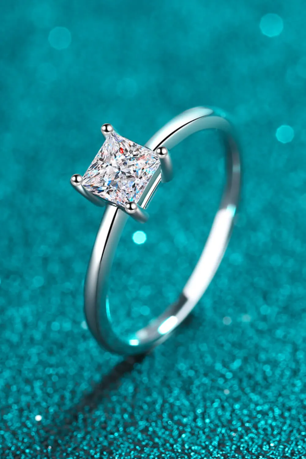 925 Sterling Silver Moissanite Solitaire Ring, image 3