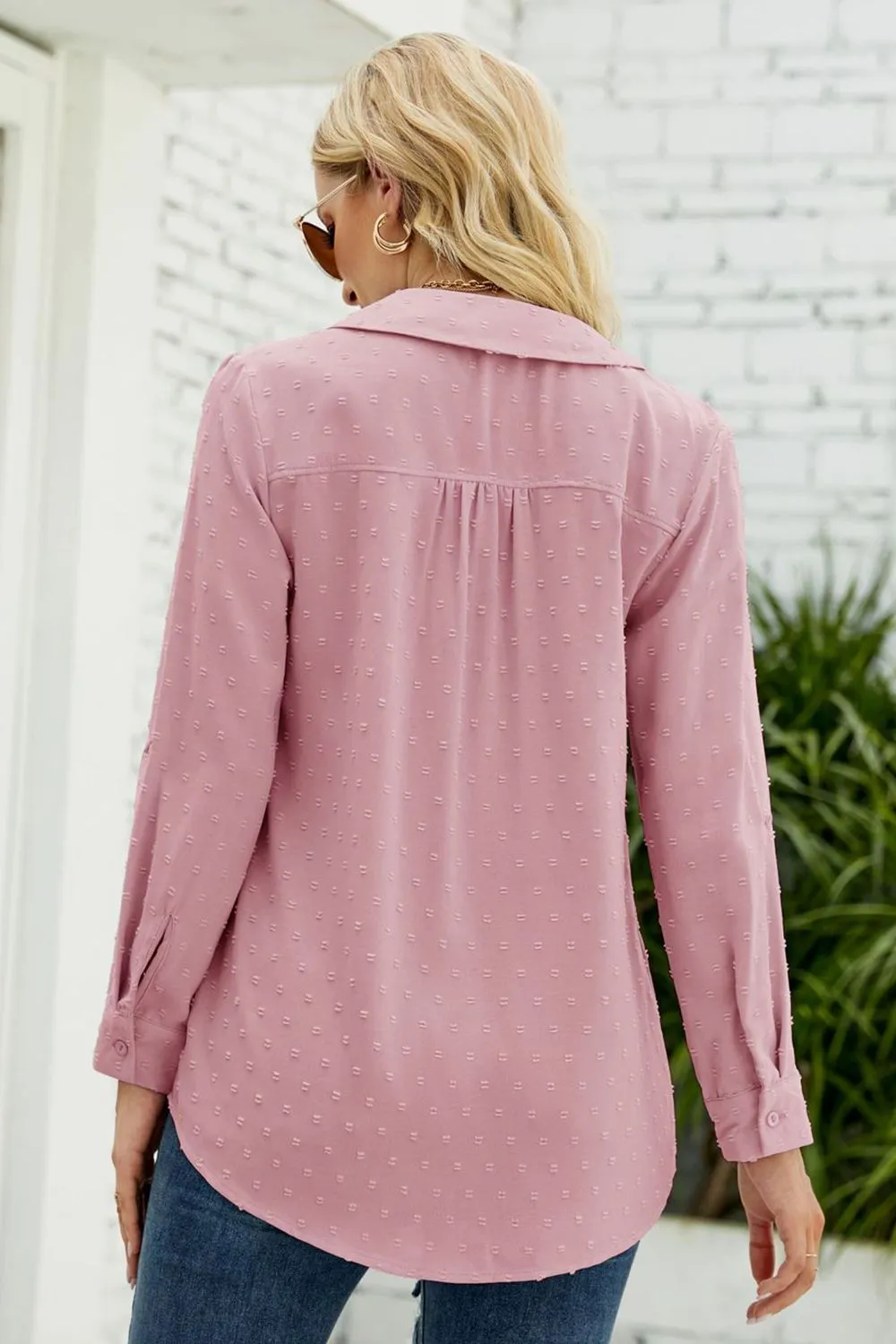 Swiss Dot Johnny Collar Blouse, image 14