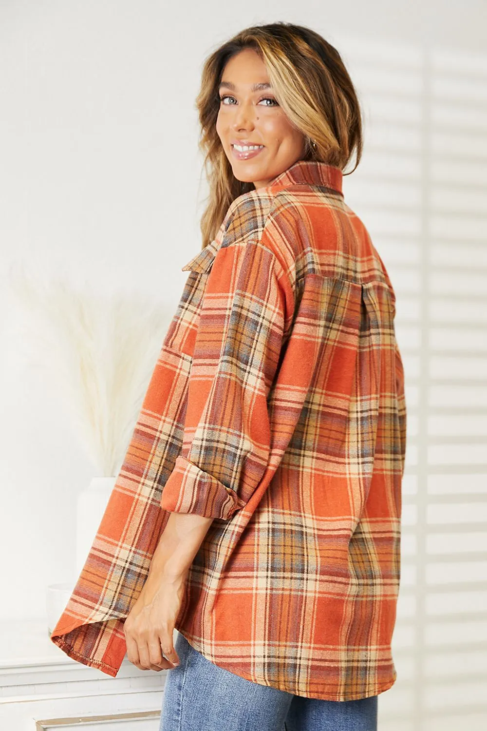 Plaid Dropped Shoulder Shirt, image 30