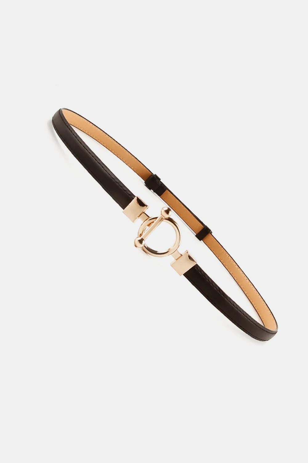 Toggle Buckle Skinny PU Belt, image 5