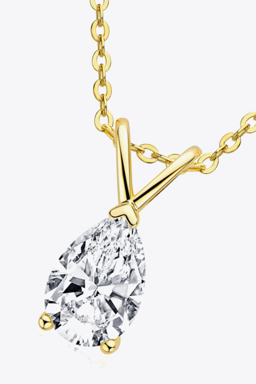 1.5 Carat Moissanite Pendant 925 Sterling Silver Necklace, image 2